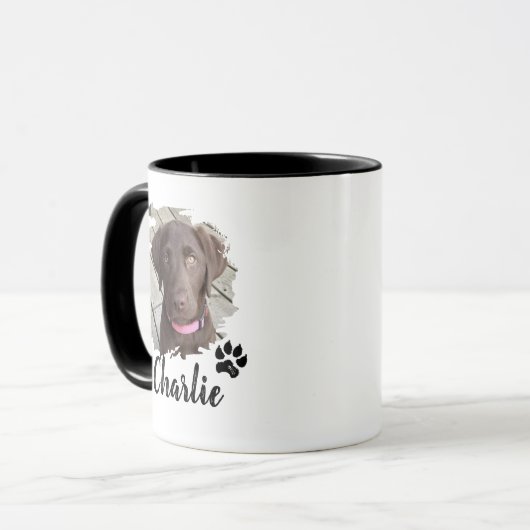 Stellen Sie Ihr DoG-Design hier ein Tasse (Vorderseite Links)