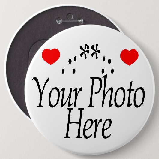 STELLEN SIE IHR EIGENES FOTO HER BUTTON (Vorne & Hinten)