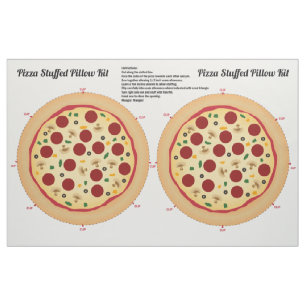 Stellen Sie Ihr eigenes Pizza angefülltes Kissen Stoff