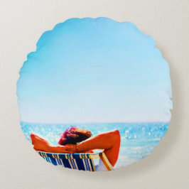 Stellen Sie Ihr eigenes rundes Foto-Kissen her Kissen