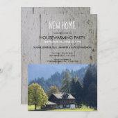 Stellen Sie Ihr eigenes rustikales neues Zuhause Einladung (Vorne/Hinten)