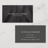 Stellen Sie Ihr eigenes schwarzes Leder her Visitenkarte (Vorne/Hinten)