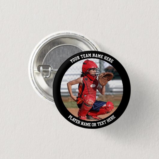 Stellen Sie Ihr eigenes Sport-Team-Foto her Button (Vorne & Hinten)