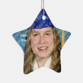 Stellen Sie Ihr eigenes Stern-Foto-Andenken mit Keramik Ornament (Rechts)