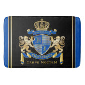 Stellen Sie Ihr eigenes Wappen blaues Badematte (Vorderseite)