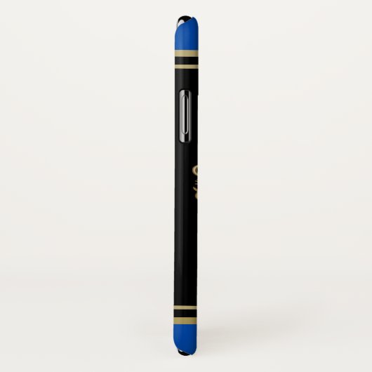 Stellen Sie Ihr eigenes Wappen blaues Case-Mate iPhone Hülle (Hinten/Rechts)