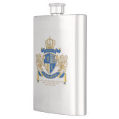 Stellen Sie Ihr eigenes Wappen blaues Flachmann (Links)