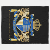 Stellen Sie Ihr eigenes Wappen blaues Fleecedecke (Vorderseite (Horizontal))