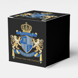 Stellen Sie Ihr eigenes Wappen blaues Geschenkschachtel