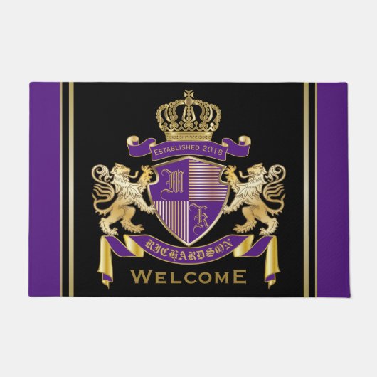 Stellen Sie Ihr eigenes Wappen Fußmatte (Vorderseite)