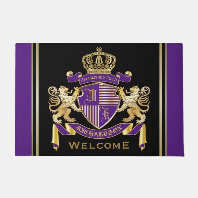 Stellen Sie Ihr eigenes Wappen Fußmatte (Vorderseite)