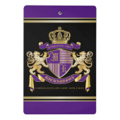 Stellen Sie Ihr eigenes Wappen Mini Klemmbrett (Rückseite)