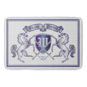 Stellen Sie Ihr eigenes Wappen silbernes Badematte (Vorderseite)