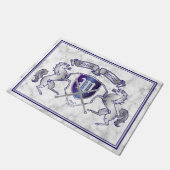 Stellen Sie Ihr eigenes Wappen silbernes Fußmatte (Schrägansicht)