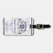 Stellen Sie Ihr eigenes Wappen silbernes Gepäckanhänger (Vorderseite horizontal)