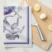 Stellen Sie Ihr eigenes Wappen silbernes Geschirrtuch (Viertel Falte)