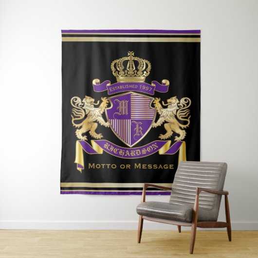Stellen Sie Ihr eigenes Wappen Wandteppich (Beispiel)