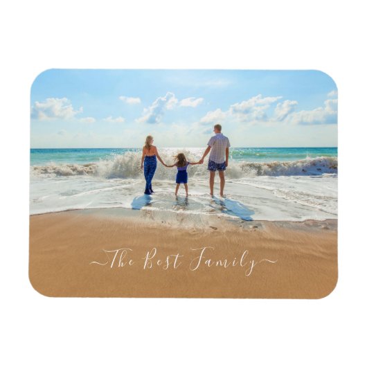 Stellen Sie Ihr Familienmagnet-Geschenk mit Text e Magnet (Horizontal)