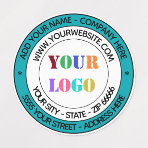 Stellen Sie Ihr Firmenlogo und Text-Round-Labels e Etiketten