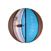 Stellen Sie Ihr Foto-Basketballgeschenk mit Text e Mini Basketball (Vertikal)