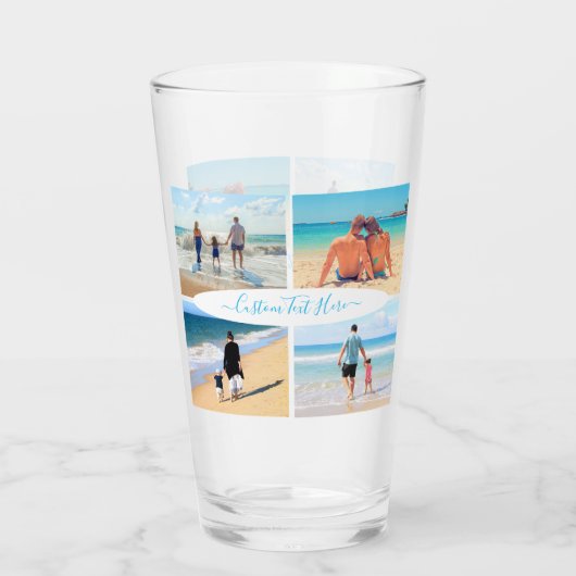 Stellen Sie Ihr Foto Collage Glass-Geschenk mit Te Glas (Rückseite)