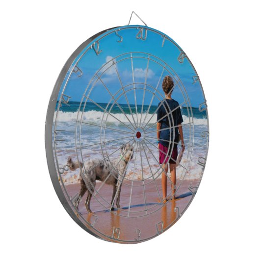 Stellen Sie Ihr Foto Dart Board Personalisiertes G Dartscheibe (Vorderseite Links)