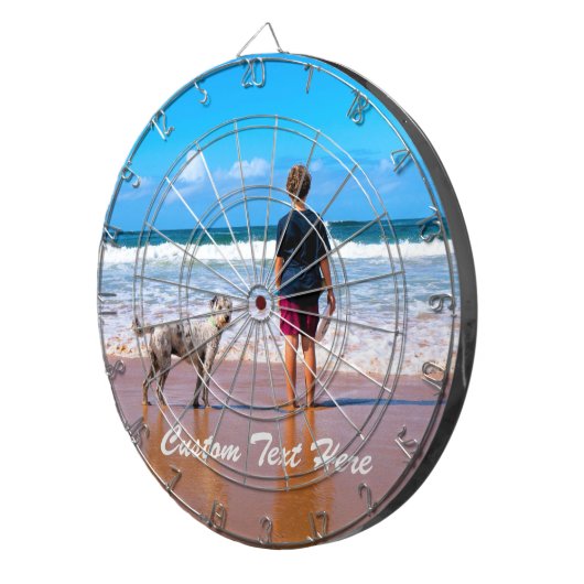 Stellen Sie Ihr Foto-Dart-Mainboard-Geschenk mit T Dartscheibe (Vorderseite rechts)