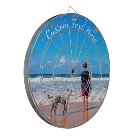 Stellen Sie Ihr Foto-Dart-Mainboard-Geschenk mit T Dartscheibe (Vorderseite Links)