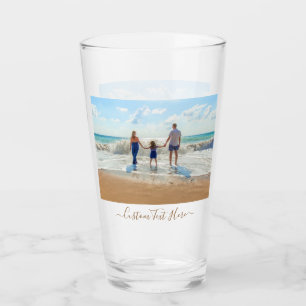 Stellen Sie Ihr Foto-Glasgeschenk mit Text ein. Glas