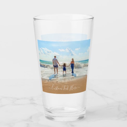 Stellen Sie Ihr Foto-Glasgeschenk mit Textnamen ei Glas (Vorderseite)