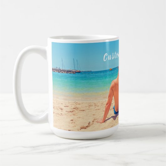 Stellen Sie Ihr Foto Kaffeemaschine-Tasse-Geschenk Kaffeetasse (Links)