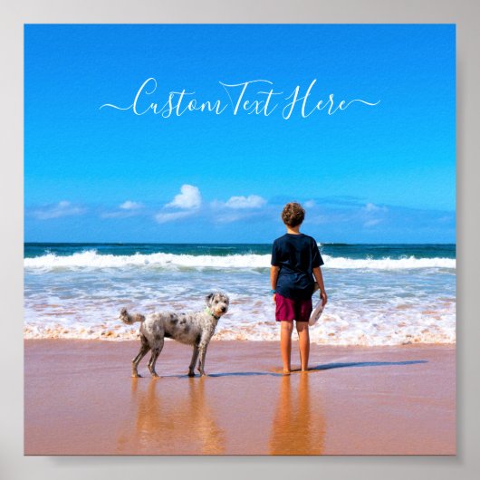 Stellen Sie Ihr Foto-Poster mit Textnamen ein Poster (Vorne)