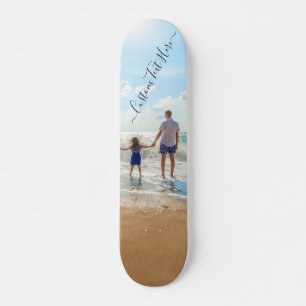 Stellen Sie Ihr Foto-Skateboard-Geschenk mit Textn Skateboard