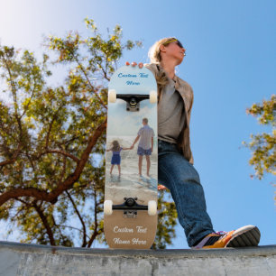 Stellen Sie Ihr Foto-Skateboard-Geschenk mit Textn Skateboard