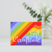 Stellen Sie Ihr Geschenkzertifikat mit Text & Back Postkarte (Stehend Vorderseite)