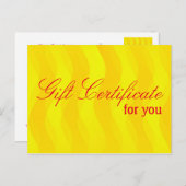 Stellen Sie Ihr Geschenkzertifikat mit Text & Back Postkarte (Vorne/Hinten)