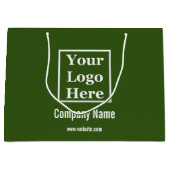 Stellen Sie Ihr Logo hier auf Forest Green ein. Große Geschenktüte (Vorderseite)