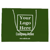 Stellen Sie Ihr Logo hier auf Forest Green ein. Große Geschenktüte (Rückseite)