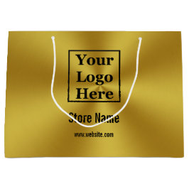 Stellen Sie Ihr Logo hier auf "Goldenes Logo" ein. Große Geschenktüte