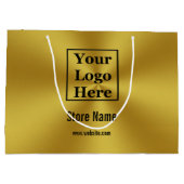 Stellen Sie Ihr Logo hier auf "Goldenes Logo" ein. Große Geschenktüte (Rückseite)