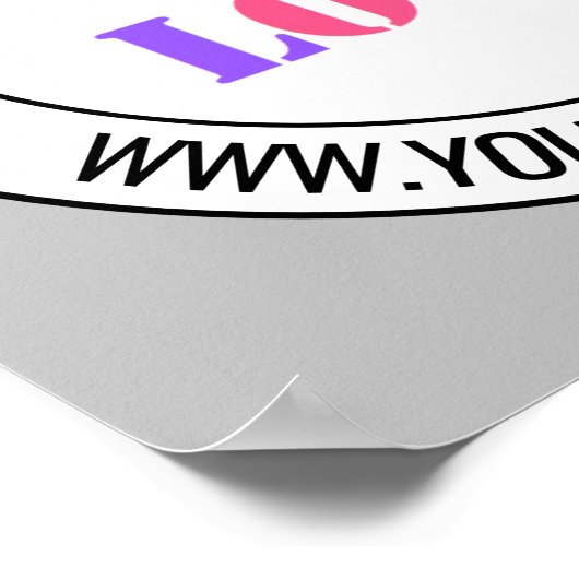 Stellen Sie Ihr Logo-Website-Poster für Ihr Untern Poster (Ecke)