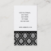 Stellen Sie Ihre eigene Damast-Visitenkarte her Visitenkarte (Rückseite)
