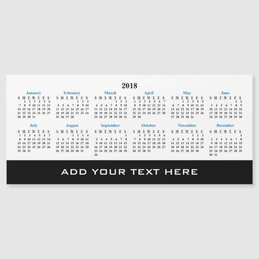 Stellen Sie Ihre eigene der 2018 Magnetkarte (Vorderseite)