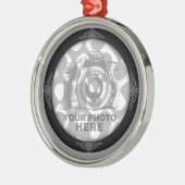 Stellen Sie Ihre eigene erstklassige runde Silbernes Ornament (Links)