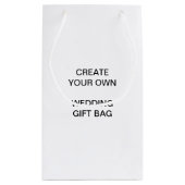 Stellen Sie Ihre eigene Hochzeits-kleine Kleine Geschenktüte (Rückseite)