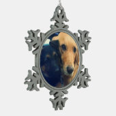 Stellen Sie Ihre eigene kundenspezifische Schneeflocken Zinn-Ornament (Links)