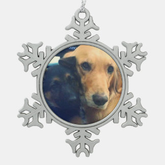 Stellen Sie Ihre eigene kundenspezifische Schneeflocken Zinn-Ornament