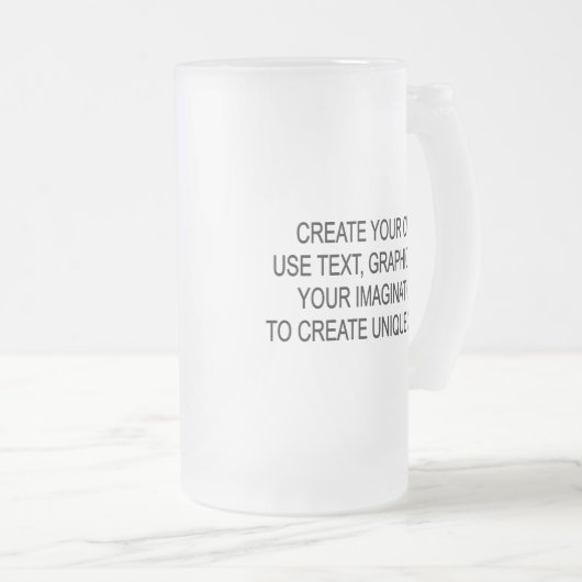 Stellen Sie Ihre eigene mattierte GlasTasse her Mattglas Bierglas (VorderseiteRechts)