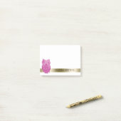 Stellen Sie Ihre eigene Namens| niedliche rosa Post-it Klebezettel (Auf Schreibtisch)