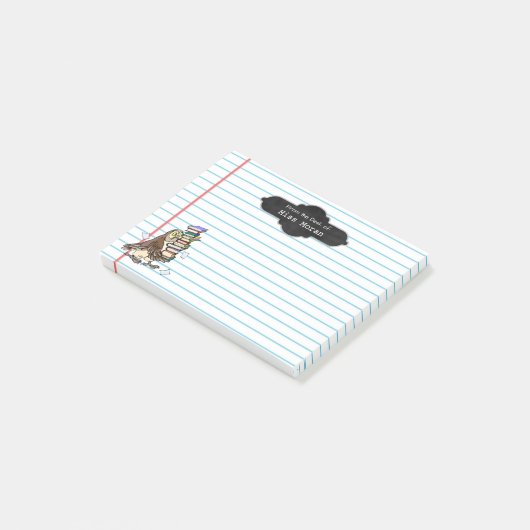 Stellen Sie Ihre eigene personalisierte Eule des Post-it Klebezettel (angewinkelt)